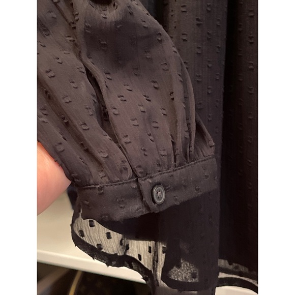 New Loft Sheer Long Sleeve Blouse - Picture 8 of 9